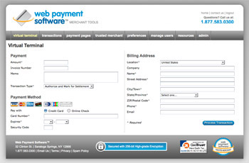 virtual credit card terminal
